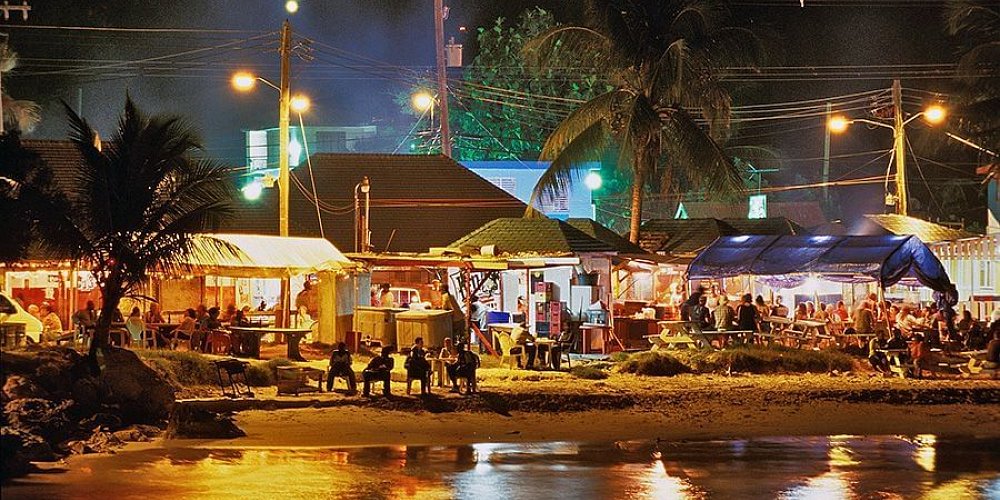 Photo of oistins fish fry restaurant car rental bridgetown barbados